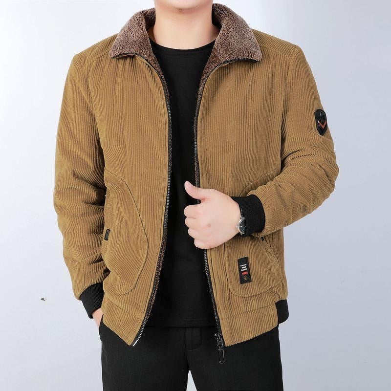 2022 Winter Jacket Men Cotton Padded Warm Loose Parka Coat Casual Corduroy Short Male Jacket Men's brand Clothing