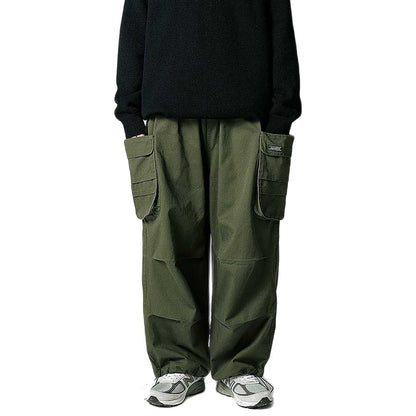 Bonsir Trendy Cargo Pants Men and Women Casual bf Trousers Wide Leg Straight Loose Baggy Pants Streetwear Hiphop Harem Pants Clothing