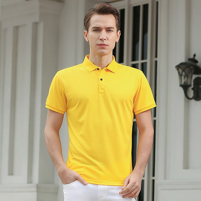 sanyamk Men 2022 Summer Brand New Business Casual Style Polo Shirts Men Short Sleeve Fashion Slim Solid Color Polo Shirt Tee Shirt Men