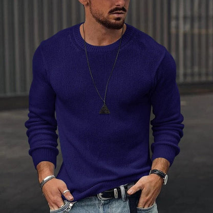 Bonsir Men Spring Autumn Long Sleeve Sweaters Fashion Mens O-Neck Sweater Pullovers Streetwear Casual Solid Slim Knit Jumper Tops