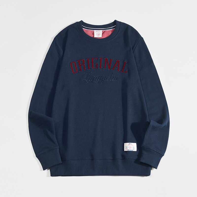 Bonsir W2122 High Quality Sweatshirts Personality Letter Embroidery Fall Casual Streetwear Patchwork Sport Daily Long Sleeve Pullovers