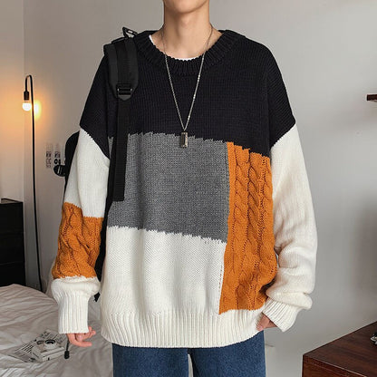 Bonsir Winter Thick Sweater Men's Warm Fashion Retro Casual Knitted Pullover Men Wild Loose Korean Knitting Sweaters Mens Clothes M-2XL