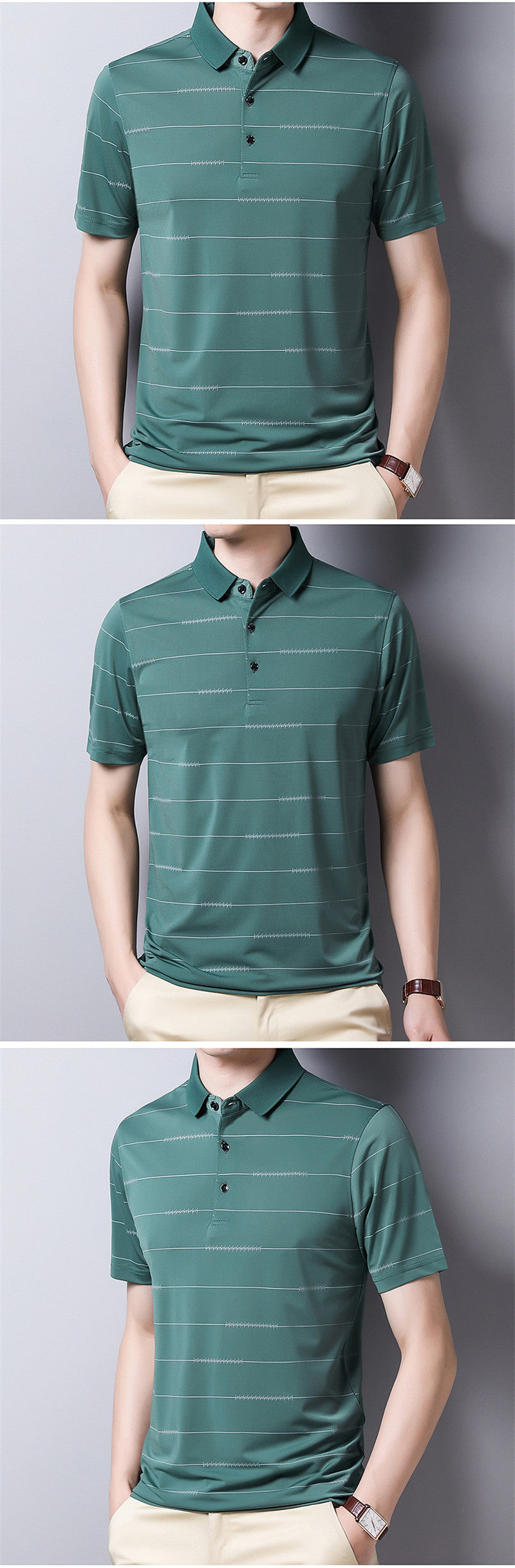 sanyamk 2022 New Arrival Polo Shirt Striped Short Sleeve Summer Cool Shirt Streetwear Fashion Male Polo Shirt Men Tops Clothes