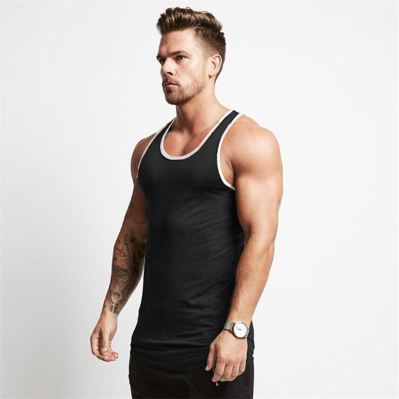 sanyamk Blank Men's gym clothing Bodybuilding tank top Man summer fashion sleeveless shirt cotton fitness sportswear slim muscle vests