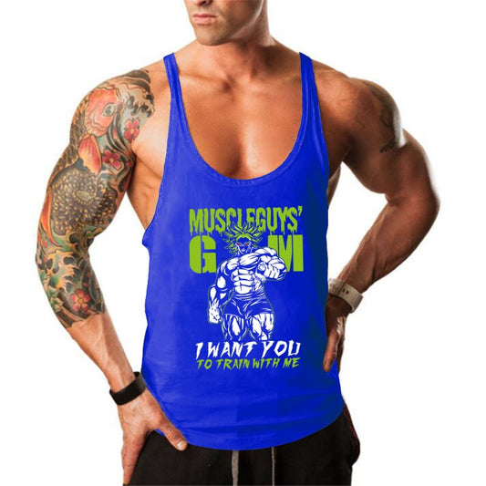 sanyamk Muscle Mens Bodybuilding Stringer Tank Top gym Clothing Y back Fitness sleeveless vest shirt Weightlifting singlets