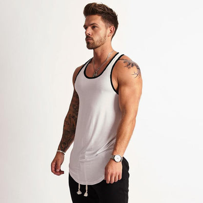 sanyamk Blank Men's gym clothing Bodybuilding tank top Man summer fashion sleeveless shirt cotton fitness sportswear slim muscle vests