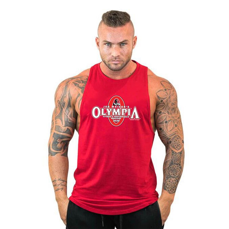 sanyamk Mens Sports Gym Brand Workout Casual Tank Top Clothing Bodybuilding Fashion Vest Muscle Fitness Singlets Sleeveless Shirt