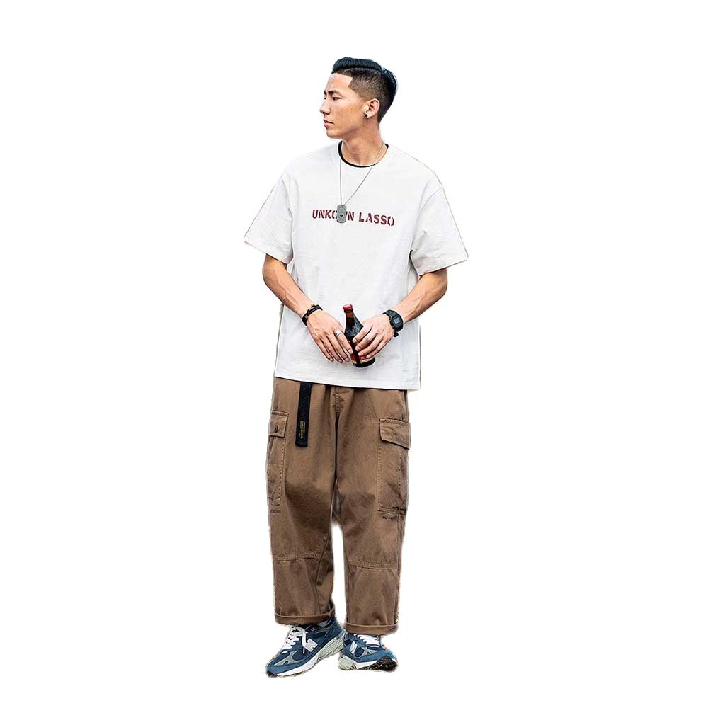 Bonsir Fashion Cargo Pants Men Women Casual Trousers Straight Loose Baggy Skateboard Pants Streetwear Clothing