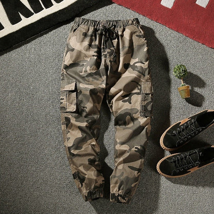 Bonsir Joggers Cargo Pants Men Harem Pants Multi-Pocket Camouflage Man Cotton Sweatpants Streetwear Casual Plus Size Trousers M-7XL