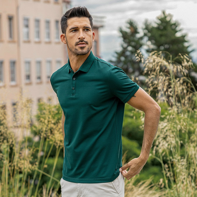 sanyamk 2022 New Fashion Clothing Solid Colour Men's polo shirt short sleeves Lapels High Quality  Slim Summer Top Plus Size 6498