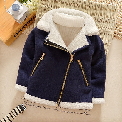 IENENS Winter Coat Kids Baby Boys Girls Jacket Clothes Clothing Infant Boy Girl Child Tops Wool Jackets Denim Coat