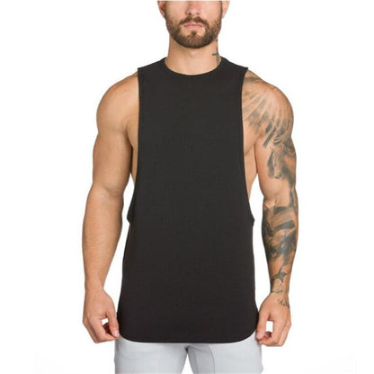 sanyamk Running Shirt Men Tank Tops Sport O-neck Sleeveless T-shirt Gym Clothing Training workout Vest Breathable Sportswear Jerseys