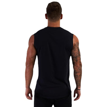 sanyamk New Men V-neck Sports Tank Top Cotton Summer Muscle Vest Gym Clothing Bodybuilding Sleeveless Shirt Workout Fitness Singlets