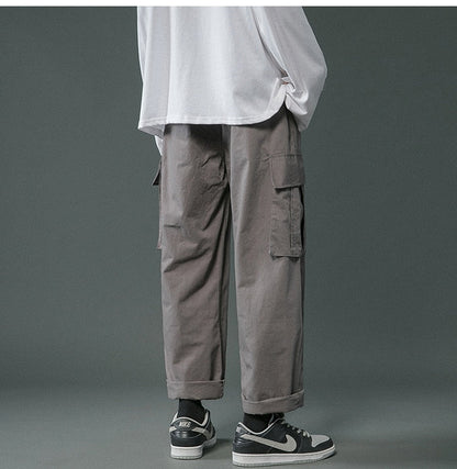 Bonsir Cargo Pants Men Women Hip Hop Streetwear Straight Pant Fashion Trousers Neutral Multi-Pockets Casual Joggers Sweatpants