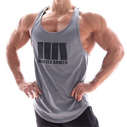 sanyamk Men Bodybuilding Tank Tops Gym Workout Fitness quick-drying Sleeveless shirt Running Vest Male Summer Brand sports Tank Tops