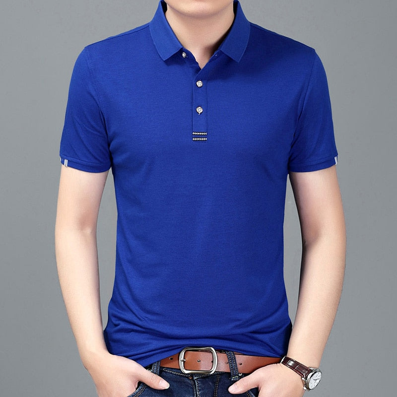 sanyamk Top Quality 2022 New Summer Designer Brand Mens Polo Shirts Turn Down Collar Short Sleeve Casual Tops Fashions Men's Clothing