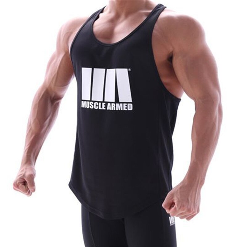 sanyamk Men Bodybuilding Tank Tops Gym Workout Fitness quick-drying Sleeveless shirt Running Vest Male Summer Brand sports Tank Tops