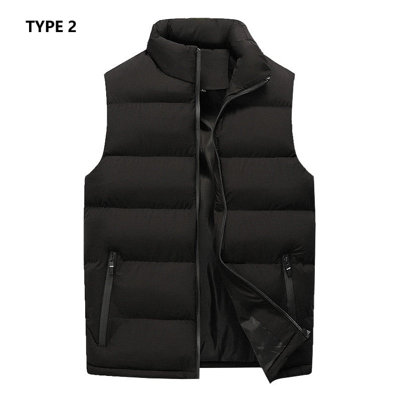 Mens Vest Jacket Men New Autumn Warm Sleeveless Jackets Male Winter Casual Waistcoat Vest Plus Size Veste Homme Brand Clothing