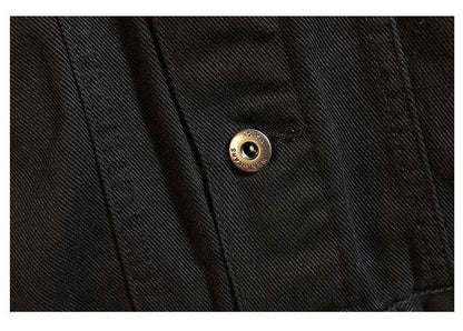 sanyamk Men Fashion Denim Jacket Plus Size M-5XL Loose Baggy Jeans Coat Japan Style Streetwear Casual Cowboy Jacket Men Clothing