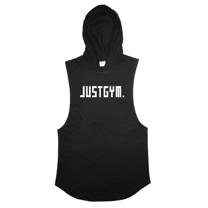 sanyamk Running Vest Hooded Gym Clothing Men Cotton Bodybuilding Stringer Hoodie Sweatshirts Fitness Tank Top Men Sleeveless Vest Shirt