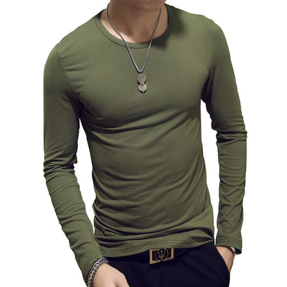 sanyamk Turtleneck For Men Solid Color Slim Elastic Thin Pullover Spring Autumn Underwear Turtleneck Men Knitting Blouse Base Tshirt Top