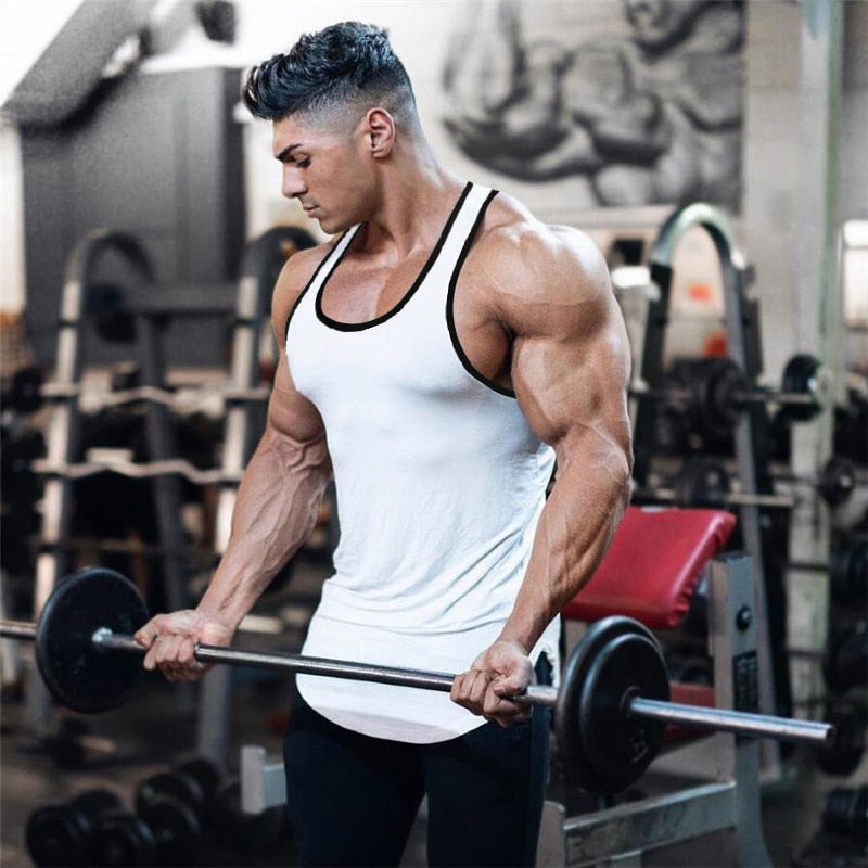 sanyamk Blank Men's gym clothing Bodybuilding tank top Man summer fashion sleeveless shirt cotton fitness sportswear slim muscle vests