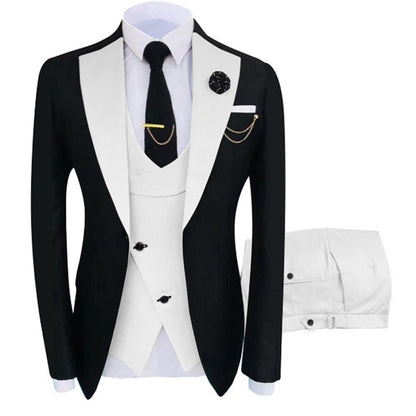 sanyamk New Costume Homme Popular Clothing Luxury Party Stage Men's Suit Groomsmen Regular Fit Tuxedo 3 Peice Set Jacket+Trousers+Vest