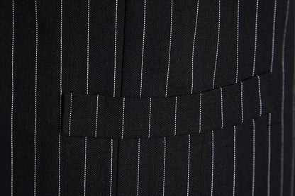 Bonsir Autumn New Men's Business Casual Stripe Single Breasted Vest Men's Suit Vintage Vest