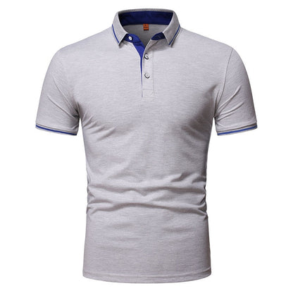 sanyamk New Summer High Quality Men Polo Shirts Casual Business Social Short Sleeve Mens Shirts Stand Collar Comfortable Polo Shirt Men