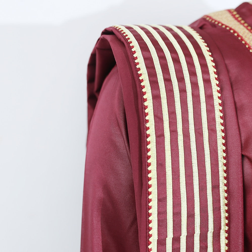 sanyamk H&amp;D African Agbada Suit For Men Embroidered Robes Dashiki Cover Shirt Pants 3 PCS Set Boubou Africain Homme Musulman Ensembles