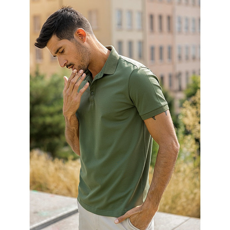 sanyamk 2022 New Fashion Clothing Solid Colour Men's polo shirt short sleeves Lapels High Quality  Slim Summer Top Plus Size 6498