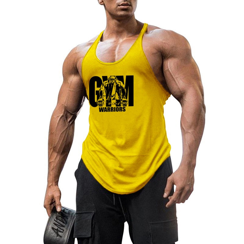 sanyamk Summer Y Back Gym Stringer Tank Top Men Cotton Clothing Bodybuilding Sleeveless Shirt Fitness Vest Muscle Singlets Workout Tank