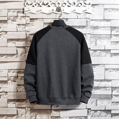 Bonsir New Spring Autumn Mens Hoodie Sweatshirt Casual Long Sleeve Fleece Warm Cotton Men Hoodie Fashion Streetwear Round Neck