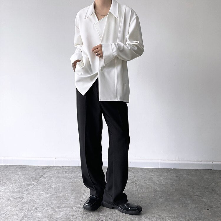 Bonsir Men's Autumn Simple Cool Style Long Sleeve Shirt High Quality Japanese Vintage Fashion Loose Casual Thick Shirt Coat Man