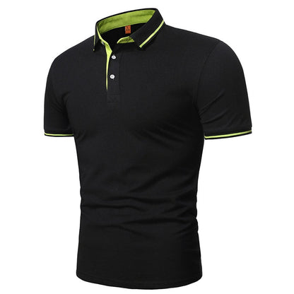 sanyamk New Summer High Quality Men Polo Shirts Casual Business Social Short Sleeve Mens Shirts Stand Collar Comfortable Polo Shirt Men