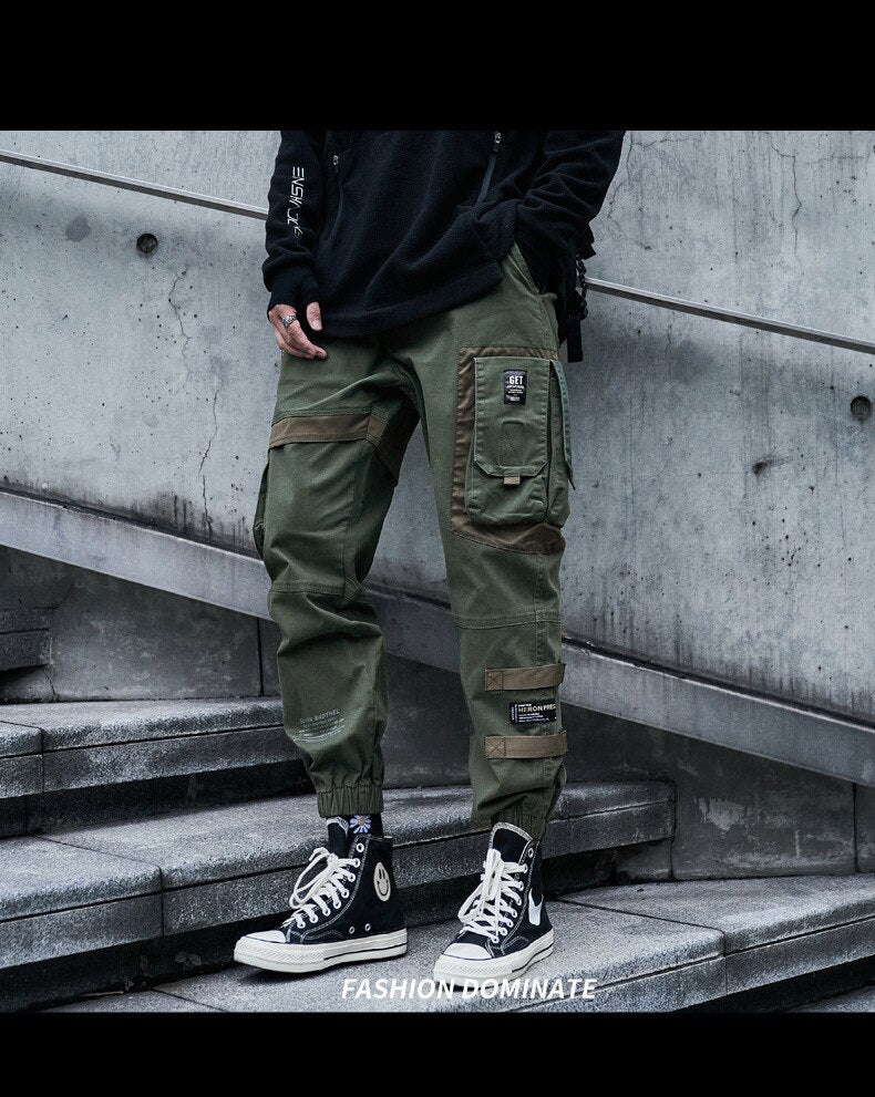 Bonsir C-5135 Autumn Winter Men Casual Cargo Pants Fashion Brand Trendy Streetwear Multi-Pocket Daily Youth Student Cotton Male Trouser