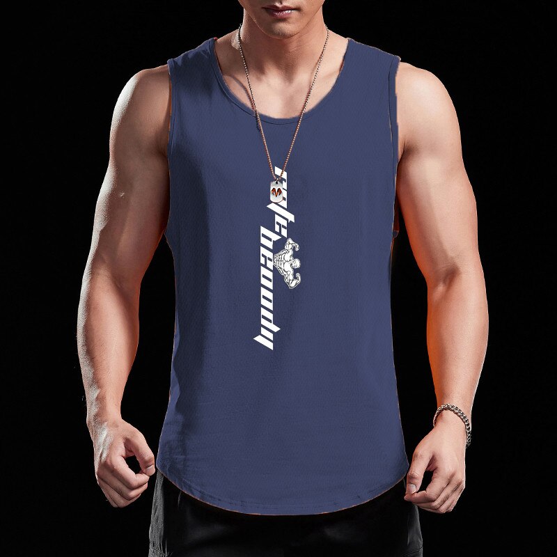 sanyamk 2022 Summer New Fitness Mesh Gyms Tank Tops Men Jogger sleeveless Vest Male Running Undershirt Bodybuilding sports Tank Tops