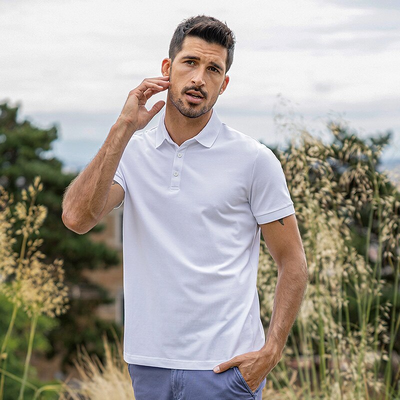 sanyamk 2022 New Fashion Clothing Solid Colour Men's polo shirt short sleeves Lapels High Quality  Slim Summer Top Plus Size 6498