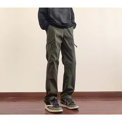 Bonsir fall outfit men Men's Summer Thin Waterproof Mountaineering Functional Overalls Straight Versatile Loose Slim Casual Trousers