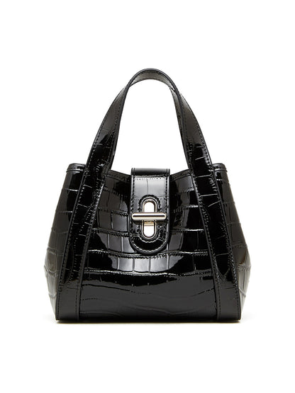 Light luxury versatile shoulder women's bag, leather commuter crocodile pattern handbag, vegetable basket tote bag