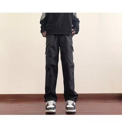 Bonsir fall outfit men Men's Summer Thin Waterproof Mountaineering Functional Overalls Straight Versatile Loose Slim Casual Trousers