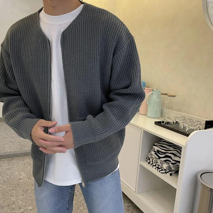 Bonsir fall outfits men 2024 Autumn and Winter New Fashion Trendy Ins Trendy Knitted Cardigan Men's Solid Color Sweater Loose Casual Lazy Style