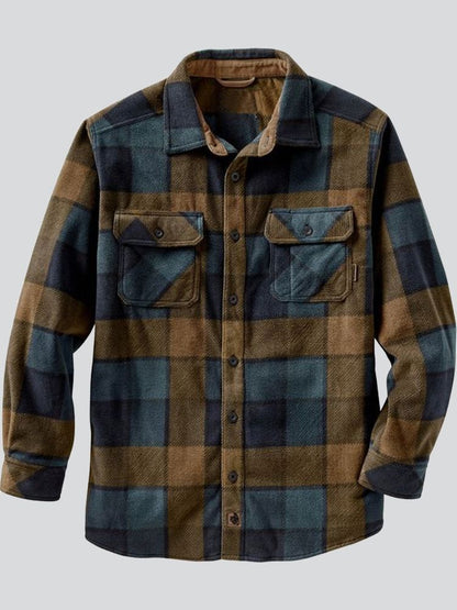 sanyamk winter outfits men New Men's Shirt Printed Plaid Shirt Men's