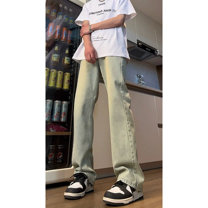 sanyamk High Waist Streetwear Hip Hop Machete Slim Fit Summer Bootcut Jeans