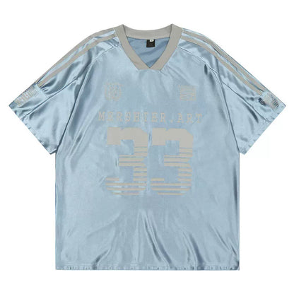 sanyamk Street Rugby Short Sleeve Oversize Casual T-Shirt