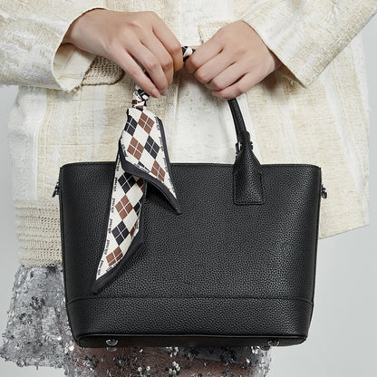 New first-layer cowhide vegetable basket bag texture temperament shoulder handbag
