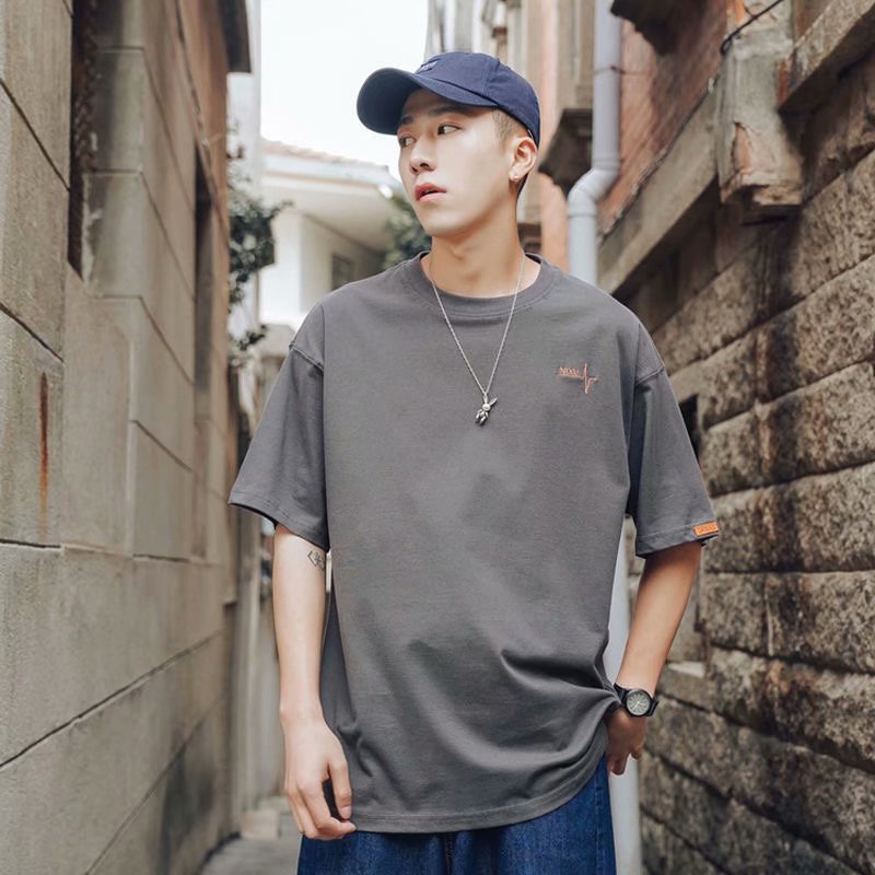 sanyamk 90s Streetwear Summer Printed Letter Short Sleeve T-shirt Men's Loose Half Sleeve Fashion Brand Bottoming Shirt T-shirt Top Clothes