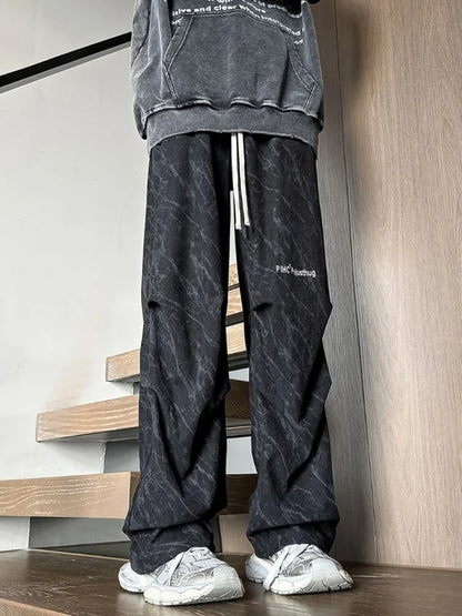 Bonsir Corduroy Parachute Pants Men Pink Wide Leg Trousers Male Streetwear Hip Hop Harajuku Loose Casual Japanese Sweatpants