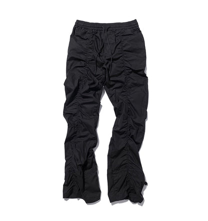 Bonsir Sets With Pants Man Harajuku Punk Men's Streetwear Black Hip Hop Fashion Clothing Casual Tactical Trousers Y2k Goth Flared