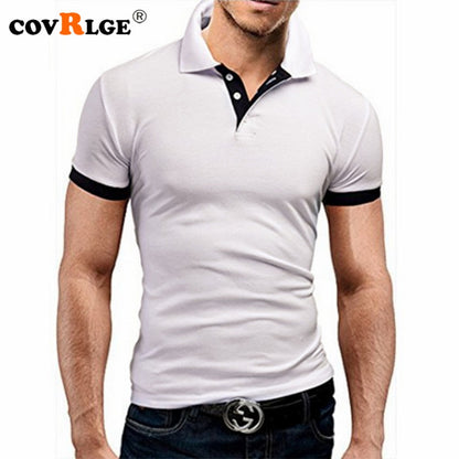 sanyamk Covrlge Polo Shirt Men Summer Stritching Men's Shorts Sleeve Polo Business Clothes Luxury Men Tee Shirt Brand Polos MTP129